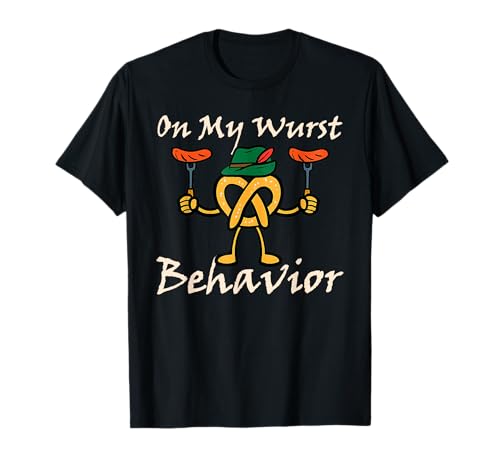 Lustig Herren Spruch Oktoberfest On My Wurst Behavior German T-Shirt Lustig Herren Spruch Oktoberfest On My Wurst Behavior German T-Shirt von Oktoberfest Shirts Octoberfest kostüm damen tee