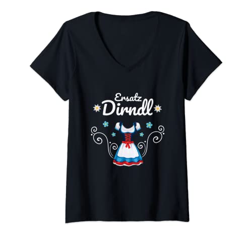 Damen Trachtenersatz Damen | Ersatz Dirndl T-Shirt mit V-Ausschnitt Damen Trachtenersatz Damen | Ersatz Dirndl T-Shirt mit V-Ausschnitt von Oktoberfest Trachten Ersatz Dirndl