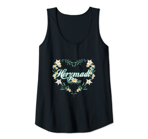 Damen Herzmadl Blumen Herz Dirndl Ersatz Trachten Oktoberfest Tank Top Damen Herzmadl Blumen Herz Dirndl Ersatz Trachten Oktoberfest Tank Top von Oktoberfest Trachtenshirts Dirndl Ersatz Shop