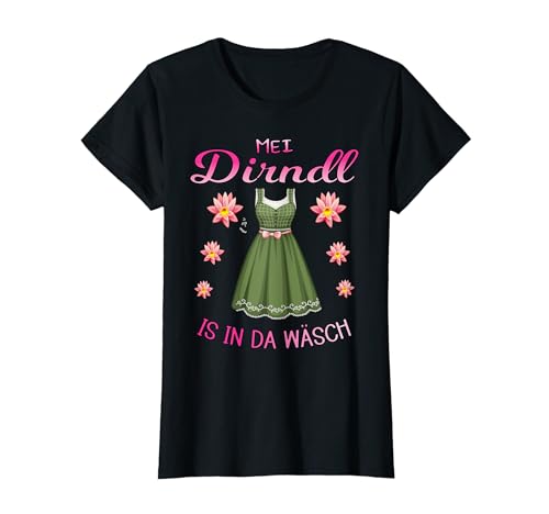 Mei Dirndl is in da wäsch Lausmadl Damen Trachten Kostüm T-Shirt von Oktoberfest outfit Damen & Kinder Trachten Mädchen