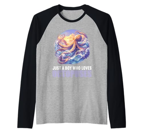 Herren Oktopus Kraken Krake Raglan von Oktopus Kraken Krake Tier Shop