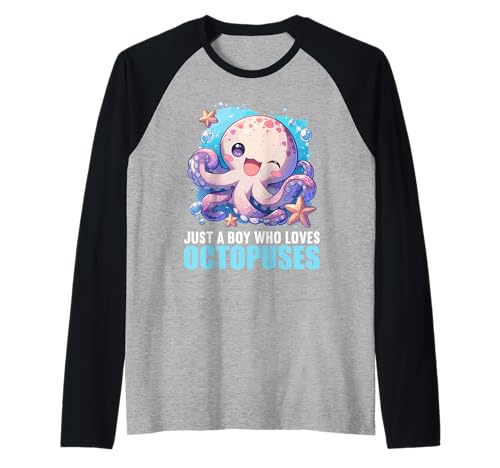 Herren Oktopus Kraken Krake Raglan von Oktopus Kraken Krake Tier Shop