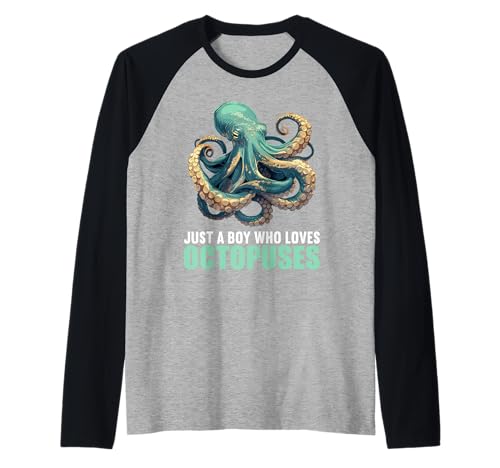 Herren Oktopus Kraken Krake Raglan von Oktopus Kraken Krake Tier Shop