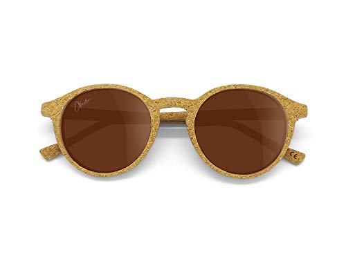 Okulars® Oak Sonnenbrille, aus natürlichem Kork, ultraleicht, für Herren und Damen – Antiphless-Linsen Polarisierte UV400 – Gewicht 13 Gramm – Einheitsgröße, Beige Einheitsgröße (Braun) von Okulars