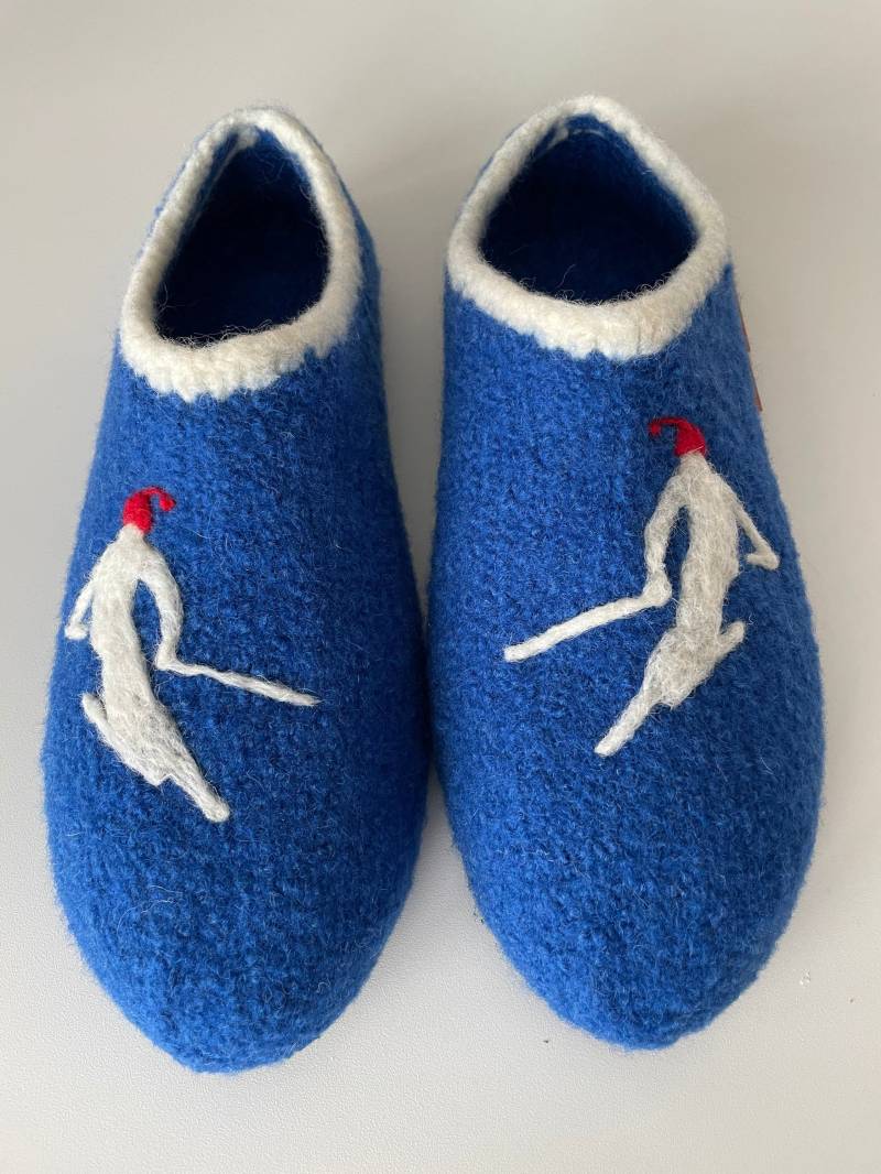 Clogs Skifahrer Filzschuhe von OlaCrochet