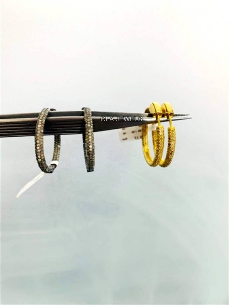 925 Sterling Silber Diamant Runde Form Ohrring Für Das Geschenk Mädchen Und Frauen Weihnachtsgeschenke Hochzeitsgeschenke Jahrestag Geschenke von OlaJewelsDesigns