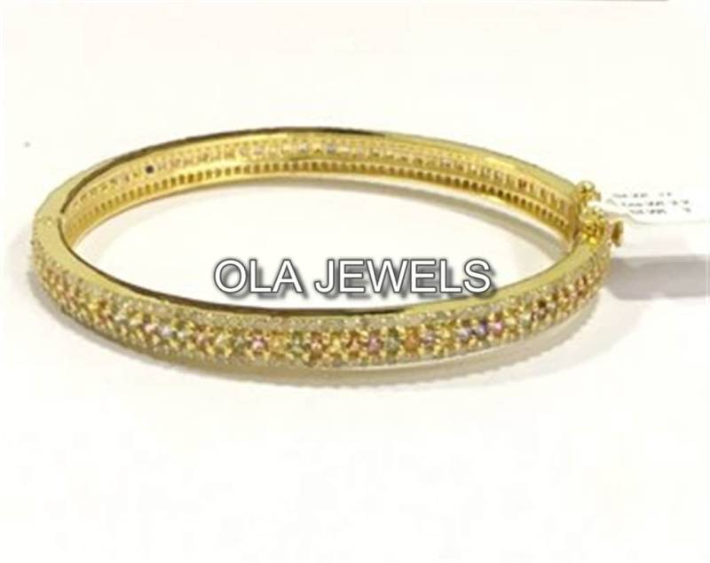 Diamant Armreif Schmuck Hersteller Jubiläum Handgemachte Geschenke Multi Saphir Armband Hochzeit Weihnachtsgeschenke von OlaJewelsDesigns