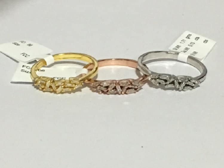 sterling Silber Gold Platte Und Baguettes Diamant Ring Handgemachte Schmuck Hersteller Hochzeitsgeschenke Weihnachtsgeschenke Jubiläumsgeschenke von OlaJewelsDesigns