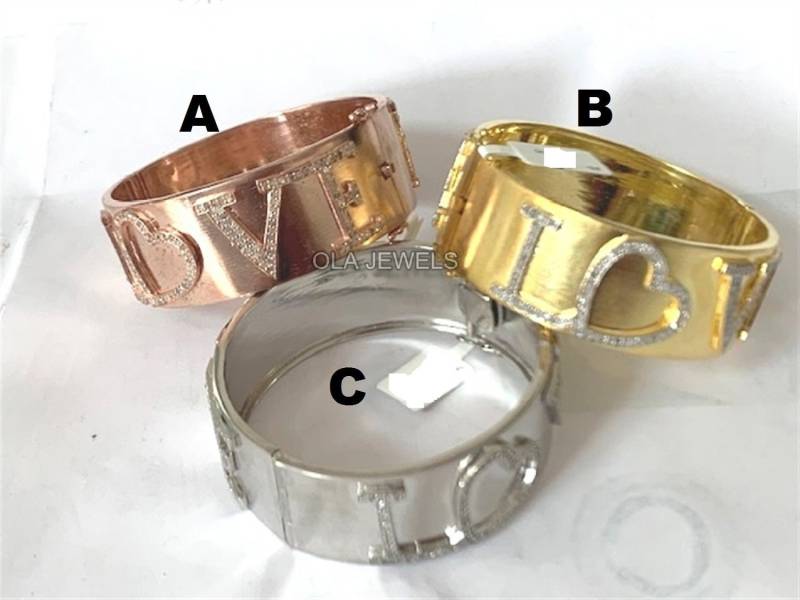 sterling Silber Vergoldet Und Diamant Love Armreif Handmade Schmuck Hersteller Weihnachten Hochzeitsgeschenk Jahrestag Geschenk Schönes Armband von OlaJewelsDesigns