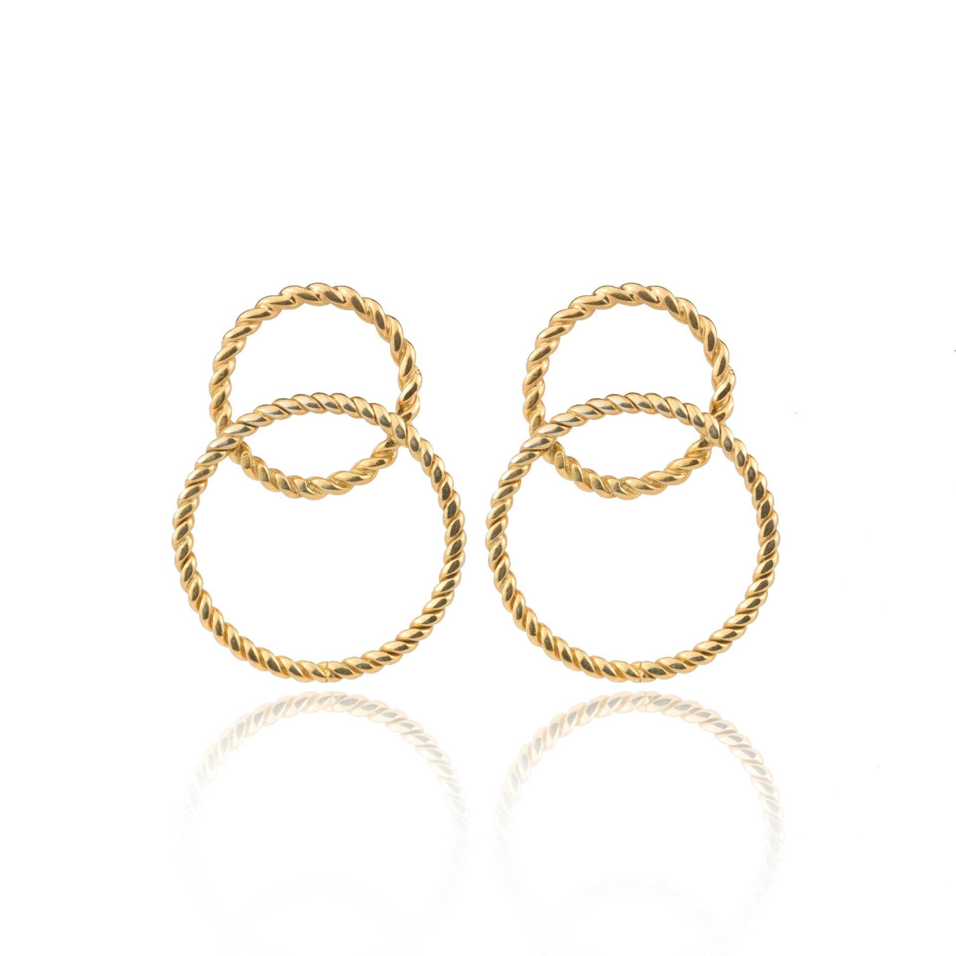 Doppelkreis Ohrringe Doppelkreis Ohrringe von OlaPuchaczJewellery