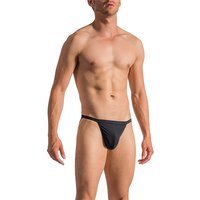 Olaf Benz Herren Beachtanga schwarz Mikrofaser unifarben von Olaf Benz