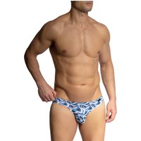 Olaf Benz Herren Slip blau Mikrofaser gemustert von Olaf Benz