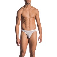 Olaf Benz Herren String Weiß Mikrofaser unifarben von Olaf Benz