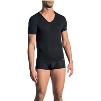 Olaf Benz Herren T-Shirt Schwarz Mikrofaser unifarben von Olaf Benz