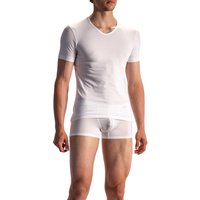 Olaf Benz Herren V-Shirt weiß Baumwolle & Mix unifarben von Olaf Benz