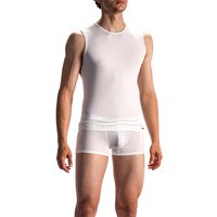 Olaf Benz Herren Tanktop weiß Baumwolle unifarben von Olaf Benz