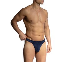 Olaf Benz Herren String blau Mikrofaser unifarben von Olaf Benz