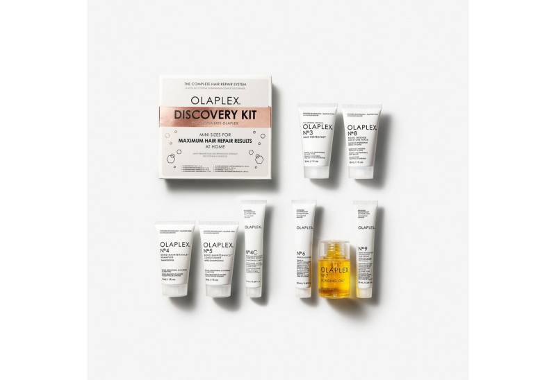Olaplex Haarpflege-Set OLAPLEX DISCOVERY KIT 8-tlg. Set mit Originalgröße N°7 Oil Repair, 8-tlg. von Olaplex