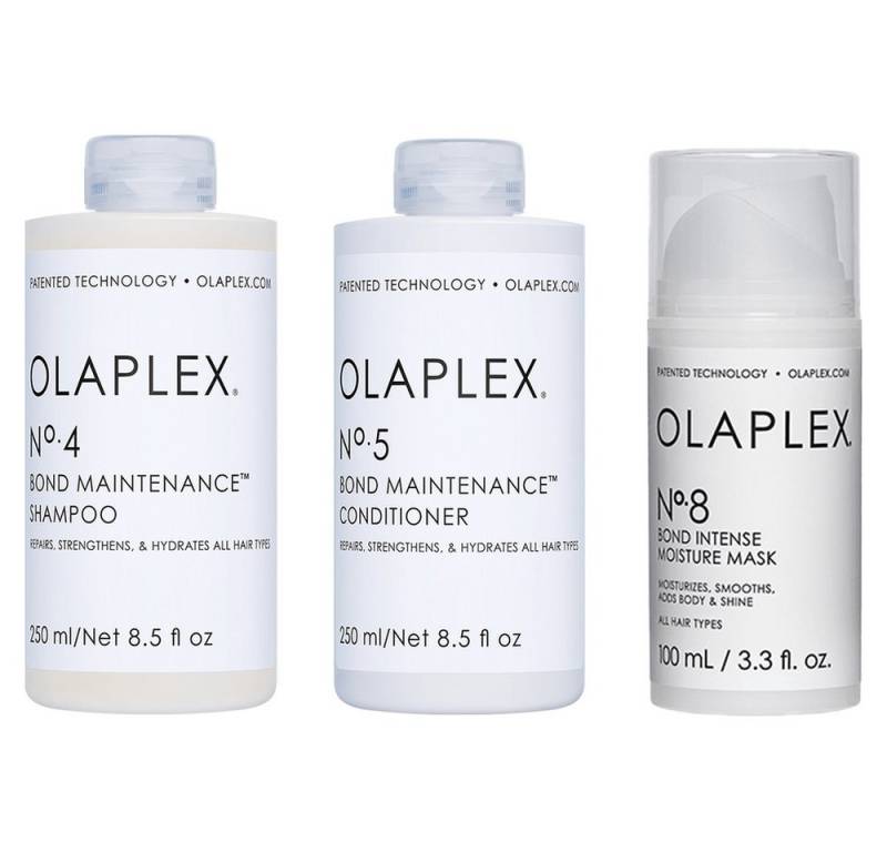 Olaplex Haarpflege-Set OLAPLEX Set No. 4, No. 5, No. 8 Shampoo, Conditioner, Maske 3er Set, 3er-Set, 3-tlg. von Olaplex