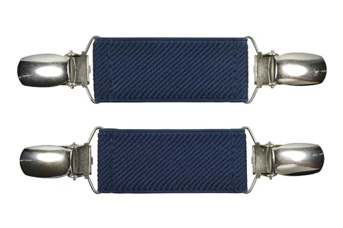 Olata elastischer Cardigan-Clip | Blusenraffer für Damen. Paket von 2 - Blau (Silber Clips) von Olata
