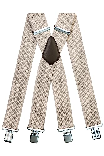 Olata Extra Breite Hosenträger für Herren – 5 cm breit, Robust und Verstellbar mit Stabilen Clips, Ideal für Arbeit und Elegante Outfits. Hellgrau (Silber Clips) Olata Extra Breite Hosenträger für Herren – 5 cm breit, Robust und Verstellbar mit Stabilen Clips, Ideal für Arbeit und Elegante Outfits. Hellgrau (Silber Clips) von Olata
