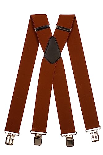 Olata Hosenträger Herren/Breite Hosenträger X-Form mit überkreuzten Riemen - 5 cm. Gebrannte Orange Olata Hosenträger Herren/Breite Hosenträger X-Form mit überkreuzten Riemen - 5 cm. Gebrannte Orange von Olata