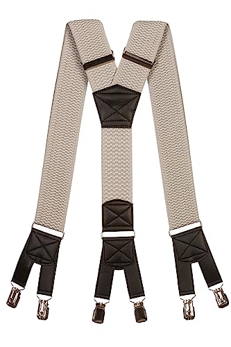 Olata 6 Clip Herren Hosenträger/extra breite Y-Hosenträger – 5 cm. Hellgrau Olata 6 Clip Herren Hosenträger/extra breite Y-Hosenträger – 5 cm. Hellgrau von Olata