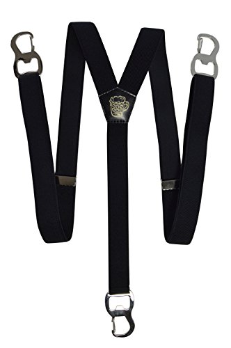 Olata Y Hosenträger/Schmale Herren Hosenträger mit Karabinerhaken und Bierflaschenöffnern – 2,5 cm. Schwarz Olata Y Hosenträger/Schmale Herren Hosenträger mit Karabinerhaken und Bierflaschenöffnern – 2,5 cm. Schwarz von Olata