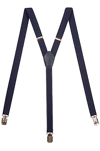 Olata schmale Hosenträger Y Form – längenverstellbare Unisex Hosenträger – 2 cm. Blau von Olata