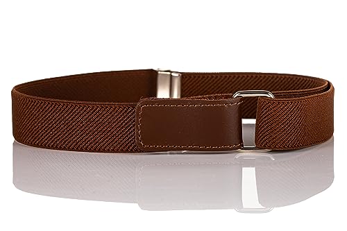 Olata Elastischer Kinder-Gürtel – Verstellbar mit Klettverschluss, Ideal für 0-15 Jahre. Braun (0-2 Jahre) von Olata