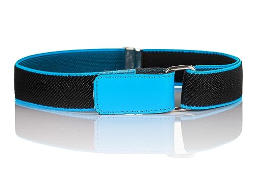 Olata Elastischer Kinder-Gürtel – Verstellbar mit Klettverschluss, Ideal für 0-15 Jahre. Schwarz/Türkis (1-6 Jahre) von Olata