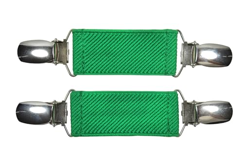 Olata elastischer Cardigan-Clip | Blusenraffer für Damen. Paket von 2 - Grün (Silber Clips) von Olata