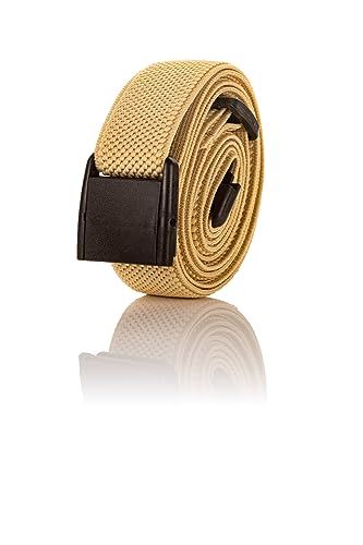 Olata Elastischer, Verstellbarer Unisex-Gürtel mit Kunststoffschnalle – Bequem und Langlebig für den Alltag. Hellcreme von Olata