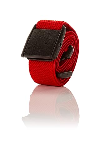 Olata Elastischer, Verstellbarer Unisex-Gürtel mit Kunststoffschnalle – Bequem und Langlebig für den Alltag. Rot von Olata