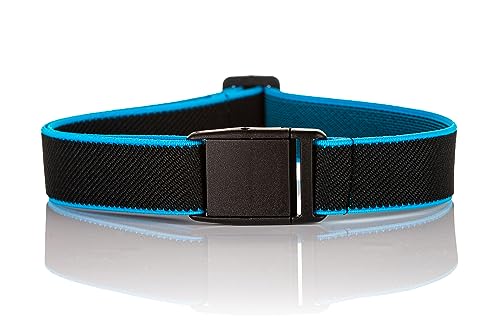 Olata Elastischer Kinder-Gürtel mit Kunststoffschnalle – Vollständig Verstellbar für 1-15 Jahre. Schwarz/Türkis (1-6 Jahre) von Olata