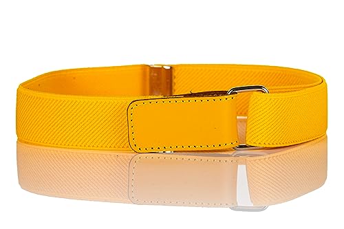 Olata Elastischer Kinder-Gürtel – Verstellbar mit Klettverschluss, Ideal für 0-15 Jahre. Gelb (5-12 Jahre) von Olata