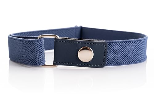 Olata Kindergürtel mit Bequemer Gummizug und Druckknopf (1-6 Jahre). Blau von Olata