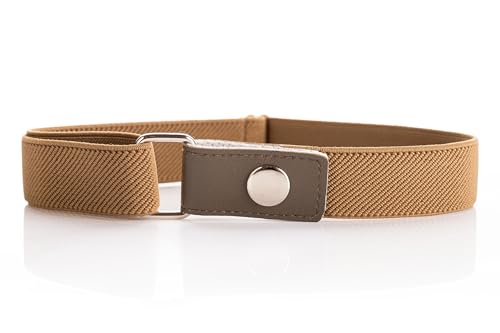 Olata Kindergürtel mit Bequemer Gummizug und Druckknopf (1-6 Jahre). Creme von Olata