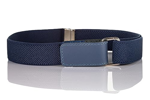 Olata Elastischer Kinder-Gürtel – Verstellbar mit Klettverschluss, Ideal für 0-15 Jahre. Dunkelblau (8-15 Jahre) von Olata