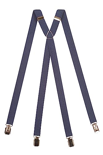 Olata Klassische X-förmige Hosenträger mit Clips – 2 cm breit. Blau Olata Klassische X-förmige Hosenträger mit Clips – 2 cm breit. Blau von Olata