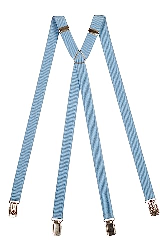 Olata Klassische X-förmige Hosenträger mit Clips – 2 cm breit. Hellblau Olata Klassische X-förmige Hosenträger mit Clips – 2 cm breit. Hellblau von Olata