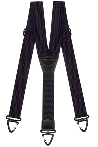 Olata Robuste Extra Breite Y-Hosenträger mit Kunststoff-Karabinerhaken – 5 cm Breit, Elastisch. Marineblau Olata Robuste Extra Breite Y-Hosenträger mit Kunststoff-Karabinerhaken – 5 cm Breit, Elastisch. Marineblau von Olata