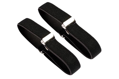 Olata elastische längenverstellbare Hemd Ärmelhalter Herren (Paar), 2.5cm - Schwarz von Olata