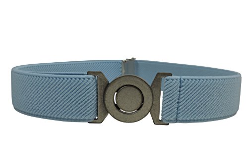 Olata längenverstellbarer Kinder-Gürtel mit runder Clip-Schnalle (1-6 Jahre). Hellblau von Olata