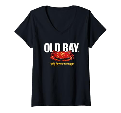 Damen Old Bay Zesty Modern Crab Seafood Seasoning Foodie T-Shirt mit V-Ausschnitt von Old Bay