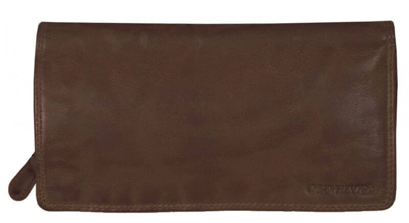 Old River - Old River Damenbörse mit RV echt Rindleder braun Braun von Old River