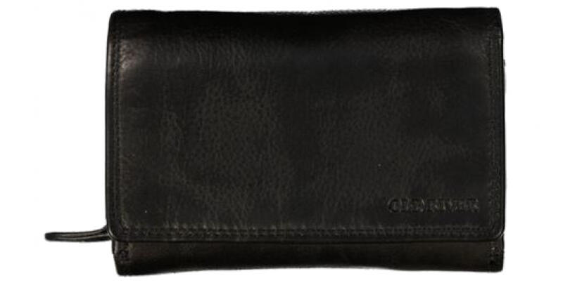 Old River - Old River Damenbörse mit RV echt Rindleder schwarz Schwarz von Old River