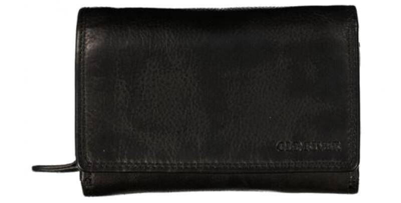 Old River - Old River Damenbörse mit RV echt Rindleder schwarz Schwarz von Old River