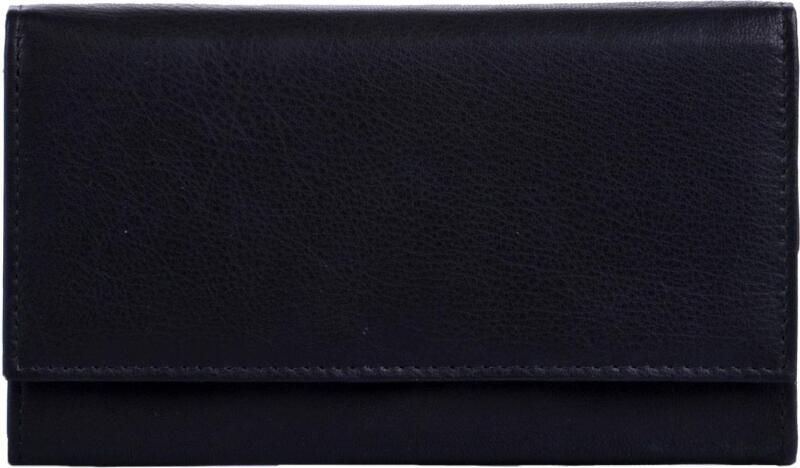 Old River - Old River Damenlangbörse echt Leder schwarz Schwarz von Old River