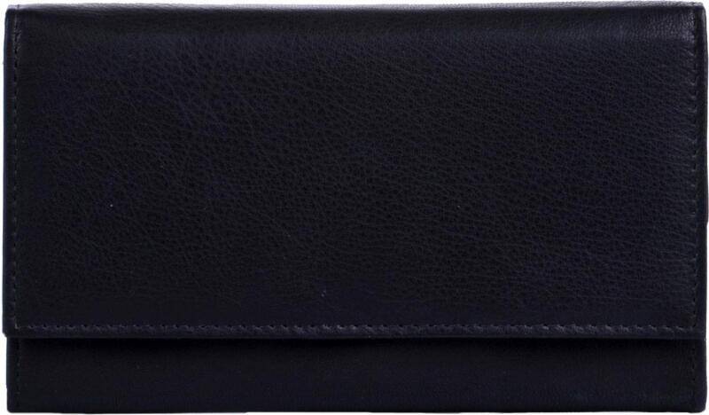 Old River - Old River Damenlangbörse echt Leder schwarz Schwarz von Old River